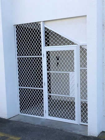 Security Screens on Salvation Army entrance