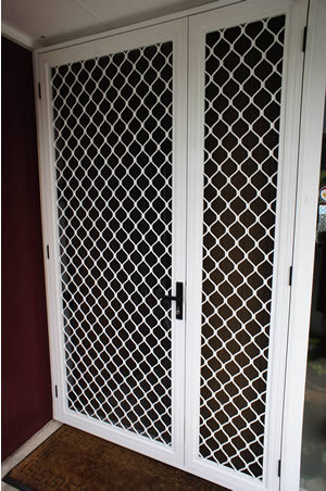 Double Opening Security Doors Standard Grille