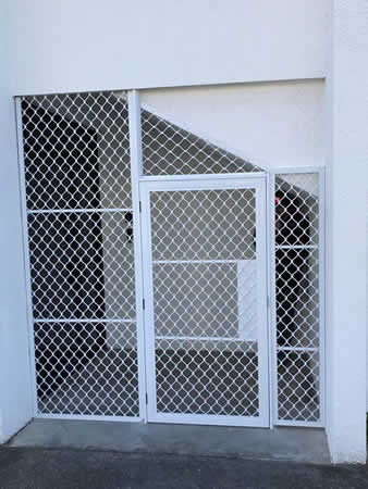 Security Screens on Salvation Army entrance