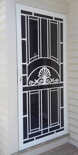 Security Door with Cast Aluminium panel