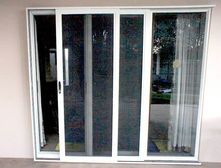 Stainless Steel mesh double stacking slider security  door